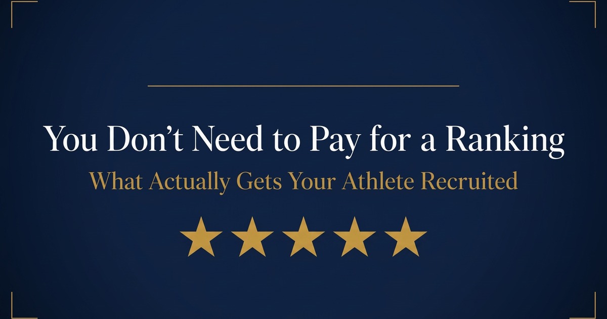 You Don't Need to Pay for a Ranking: What Actually Gets Your Athlete Recruited