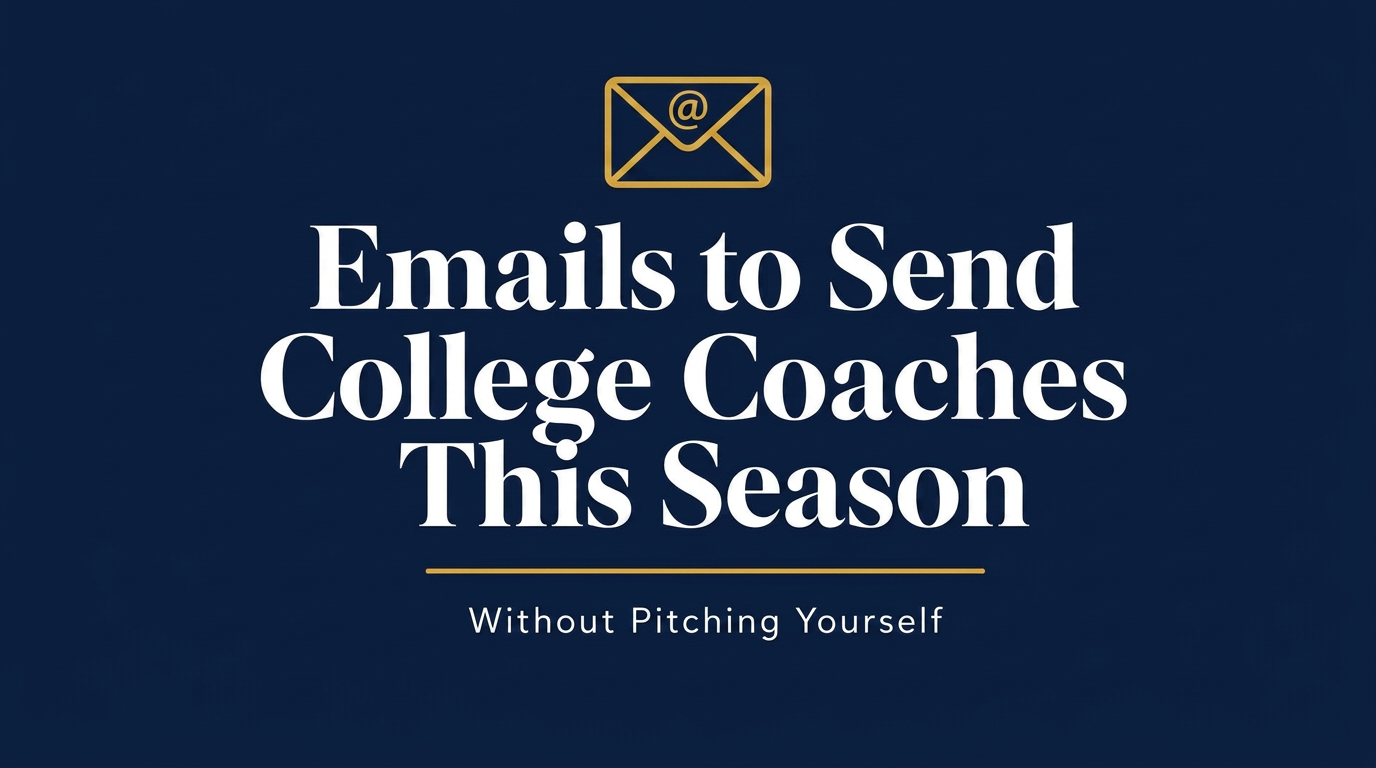 Emails to Send College Coaches This Season (Without Pitching Yourself)